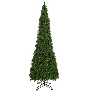 Northlight 16' Pre-Lit Pendleton Spruce Slim Artificial Christmas Tree, Clear Lights - 1 of 4