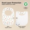 KeaBabies 8pk Organic Baby Bibs for Boy, Baby Drool Bib for Baby Boys and Girls, Newborn Teething Bibs - 3 of 4