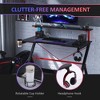 47 Inch Gaming Desk Racing Computer Desk Home Office Workstation with Elevated Monitor Shelf Rotatable Cup Holder Headphone Hook - 4 of 4