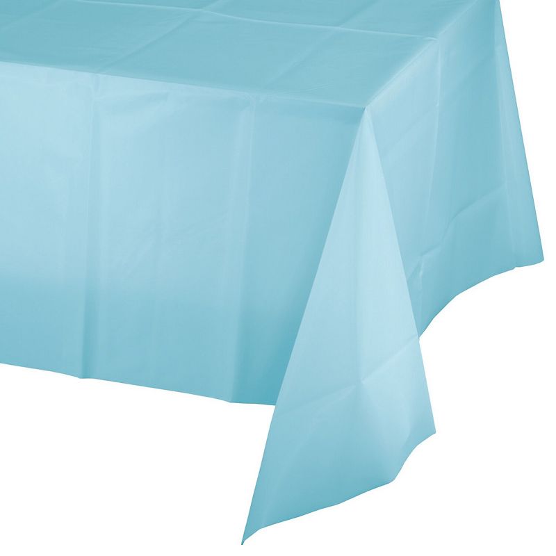 Creative Converting 54"W x 108"L Pastel Blue Plastic Tablecloths 3 Count (DTC013025TC), 1 of 2
