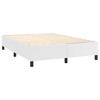 vidaXL Full-Size Box Spring Bed Frame - Modern White Faux Leather Design - 76"x53.9"x13.8" - California Proposition 65 Certified - 3 of 4