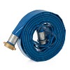 Apache 98138015 1.5" Diameter 50' Length 75 PSI Polyester-Reinforced PVC Lay Flat Pool Sump Pump Hose with Aluminum Pin Lug Connections, Blue (3 Pack) - 2 of 4