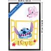 Trends International Disney Lilo & Stitch (2002) - Window Love with Angel Framed Wall Poster Prints - 3 of 4