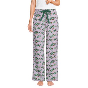 Lands' End Women's Print Flannel Pajama Pants - 1 of 3
