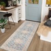 Washable Vintage Rug Non Slip Low Pile Rug Soft Throw Floor Cover Foldable Indoor Carpet for Living Room Bedroom Office - 4 of 4
