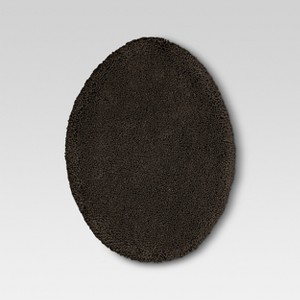 Performance Solid Toilet Lid Cover Brown - Threshold , Size: Standard