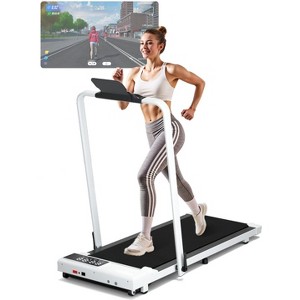 DeerRun 3 in 1 Walking Treadmill, 300 Weight Capacity Foldable Treadmill, 3.0HP Low Noise Under Desk Treadmills for Home Office(White) - 1 of 4