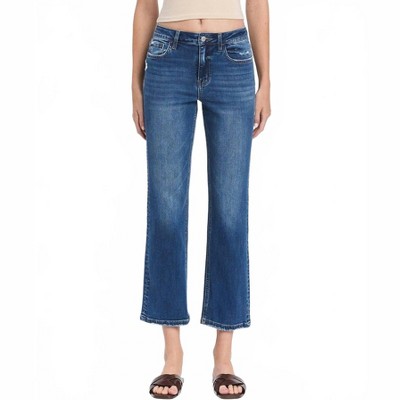 Women's High Rise Straight Jeans - FLYING MONKEY