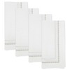 Saro Lifestyle Chain of Elegance Embroidered Chain-link Napkin (Set of 4), 20", Gold - 2 of 4