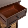 Wooden Side Chest with Wicker Drawers Brown - Olivia & May - 4 of 4