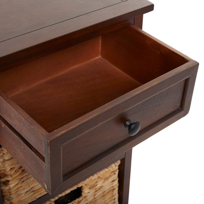 Wooden Side Chest with Wicker Drawers Brown - Olivia &#38; May, 5 of 8