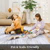 Large Modern Area Rug,Washable Non-Slip Low Pile Foldable Carpet for Living Room Bedroom Playroom Home Office,Distressed Contemporary Rug - 4 of 4