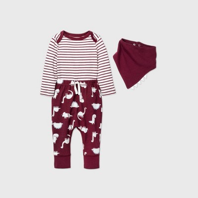burgundy outfit for baby boy