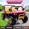 Coucheta 24V 2-Seater Ride On Dump Truck with Parent Remote Control, 4WD Battery Powered UTV for Kids, EVA Tires & Headlights - 2 of 4