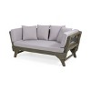 Patio Sofas, Outdoor Arm Sofa, Daybed, All-Weather Sofa with Cushions & Lumbar Pillows, for Patio, Balcony, Backyard, Deck -Christopher Knight Home - 2 of 4