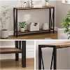 2-Tier Console Table, with Storage Narrow Sofa Table with V Design, 43" Industrial Console Table for Hallway Entryway Living Room - 3 of 4