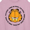 Women's - Garfield - I'm Fine This Is Fine Graphic Racerback Tank - 2 of 4