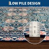 Area Rug Living Room Bedroom Machine Washable Printed Vintage Floral Carpet Non-Slip Low Pile Distressed Boho for Laundry Dining Farmhouse - 4 of 4