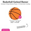 Big Dot of Happiness Basketball Garland Banner, Sports Birthday Party or Baby Shower Decorations Banner, 30 Feet of Cord, 15 Double-Sided Orange - 4 of 4