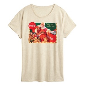 Women's - Coca-Cola - Vintage Santa Claus Ice Cold Short Sleeve Graphic T-Shirt - 1 of 4