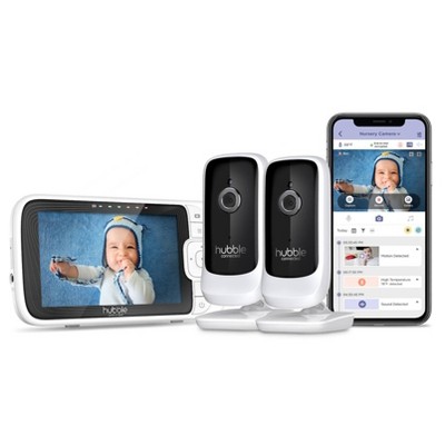 Image of Hubble Connected Nursery Pal Link Premium 5" Smart Twin Baby Monitor