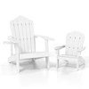 Costway 2 PCS Adirondack Chair Set for Adults and Kids with Ergonomic Design for Porch - 2 of 4