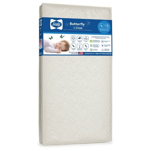 Sealy Butterfly Waterproof Crib Mattress