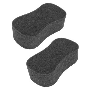 Unique Bargains 8-Shaped Multi-Functional Cleaning Washing Sponges Glass Tyre Cleaning Tool Black 2 Pcs - 1 of 4