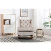 Mid-Century Modern Rocking Chair - Accent Chair for Living Room, Nursery, High Back Ergonomic Design - 3 of 4