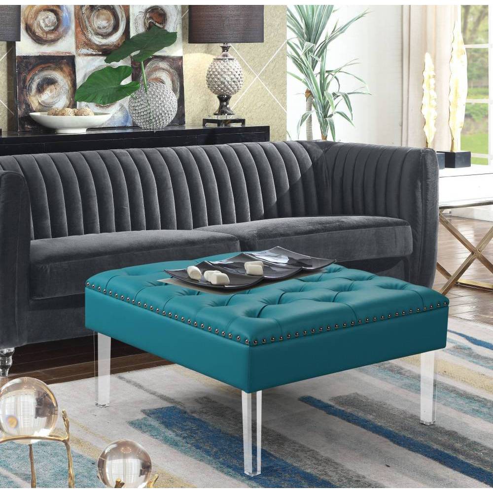 Remi Ottoman Aqua - Chic Home Design was $299.99 now $209.99 (30.0% off)
