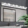 VYNXARIA Chrome Wall Lights, 52" Modern 7-Light Vanity Fixture with Adjustable Brightness - 3 of 4