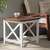 VYNXARIA Handsome Cottage Side Table - Sustainable Acacia Wood with Dark Oak Finish, Perfect Display Stand for Any Room, Easy Assembly Required - 2 of 4