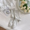 Alilang Women's Bow-Patterned Ruffle-Cuff Ankle Socks 6pk - Gray - 2 of 4