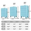 MAYEERTY 3-Piece Luggage Set (20"/24"/28") - PP Spinner Wheels, Carry-On, Matching Color, Combination Lock - 4 of 4