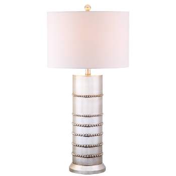 31" Evelyn Resin Table Lamp (Includes LED Light Bulb) Silver - JONATHAN Y