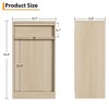 Tilt Out Trash Cabinet, Natural Hidden Trash Can Cabinet, Modern Pet-Proof Garbage Can Holder for Kitchen, Dining, Living Room - 3 of 4