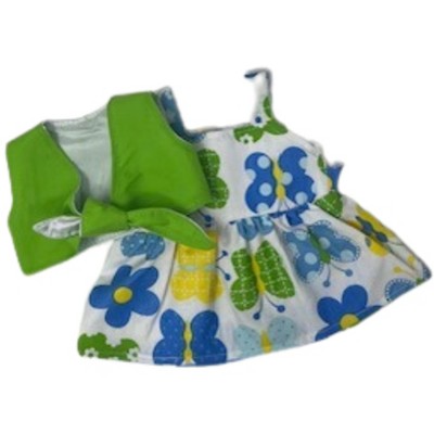 Doll Clothes Superstore Butterfly Blooms Handmade Dress for 14" Baby Alive & Little Baby Dolls