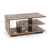 Costway Coffee Table w/ L-shaped Middle Shelf for Living Room Rustic Brown - 3 of 4