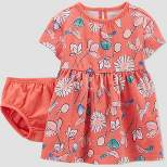 Carter's Just One You® Baby Girls' Floral A-Line Dress - Orange
