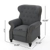 Push Back Recliner Accent Chair, Comfort Wing Back Accent Armchair with Rolled Arms & Button Accents - ModernLuxe - 3 of 4
