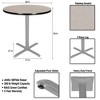 Hampden Furnishings 36" Bennet Collection Round with X Base Dining Table Gray/Gray Nebula - 4 of 4