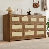 Rattan Dresser for Bedroom with 10 Drawer,59" Wide Modern Chest of Drawers with Metal Handle - 2 of 4