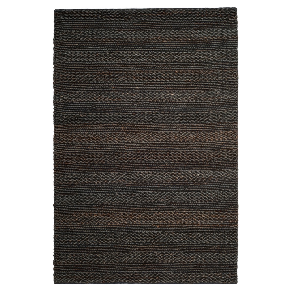 Charcoal Solid Woven Area Rug 9'x12' - Safavieh