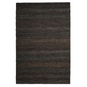 Charcoal Solid Woven Area Rug 5