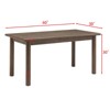 TiramisuBest CLEARWATER RECT SLD TOP Table with Dark Oak for Dining Tables - 3 of 4