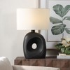 Uttermost Peephole Outdoor Bronze Table Lamp – Sculpted Concrete Base with Hollow Center and Weather-Resistant Shade, 26” High - 3 of 4