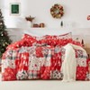 Nasitip Christmas Duvet Cover, Reversible Printed Comforter Cover Set Christmas Holiday Decorative Bedding, Red Duvet + 2 Pillow Shams, Snowflake - 3 of 4