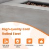 Tangkula 42" Outdoor Rectangular Fire Table 50,000 BTU Propane Gas Fire Pit Table w/ Lid - 4 of 4