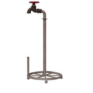 Storied Home Rustic Metal Faucet Paper Towel Holder - 1 of 4