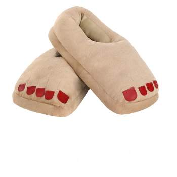 CKCL Barefoot Funny Feet Slippers Jumbo Big Toe Realistic Costume Accessories Shoe Covers for Giant Costumes for Kids and Adults, Adult Unisex, Size